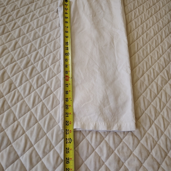 Sag Harbor Women's White Wide-Leg Pants,55%linen,45%Rayon,Lining 100%polyester. - Picture 7 of 11